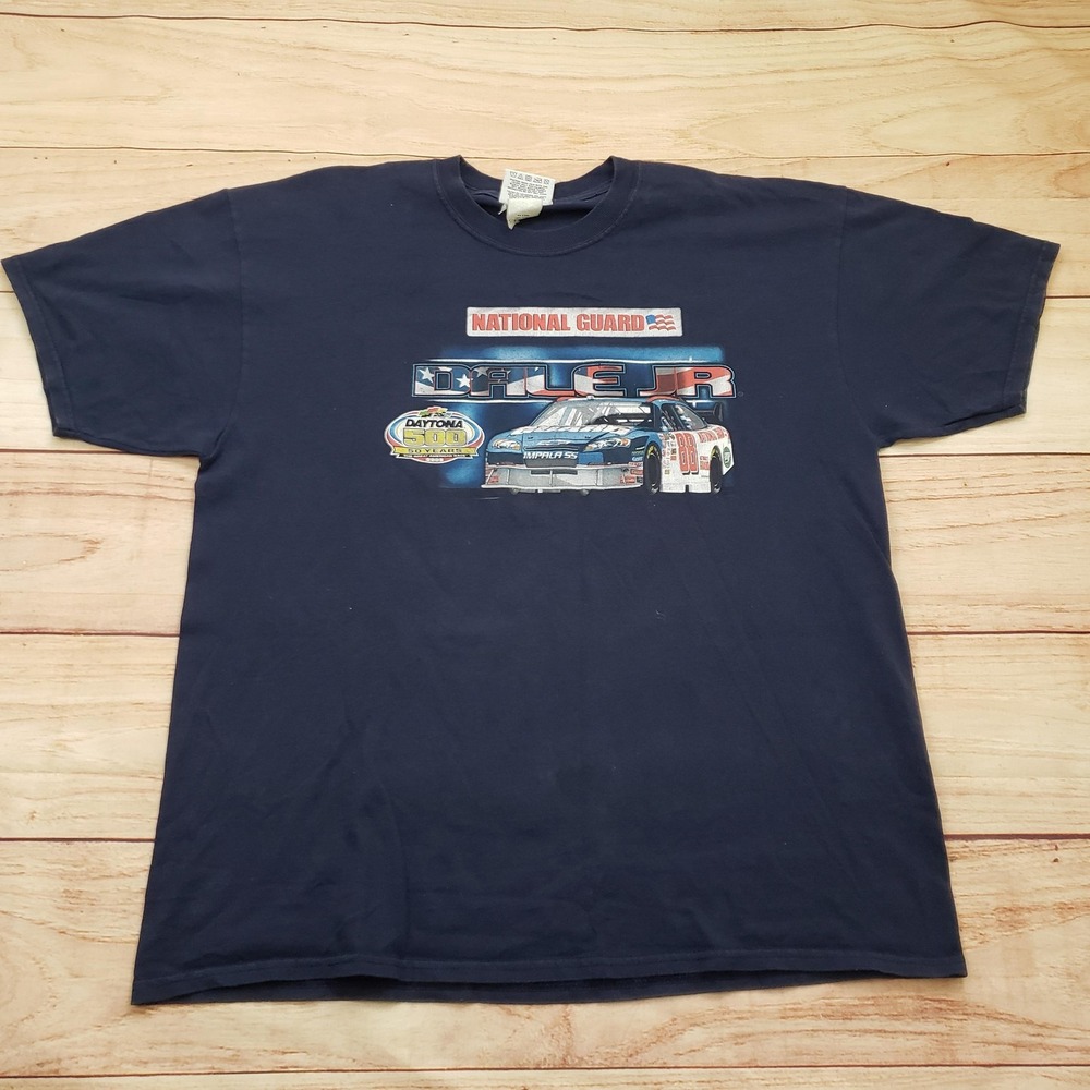 Dale Earnhardt Jr Shirt Mens XL Blue NASCAR Racing National Guard 88 Daytona 500